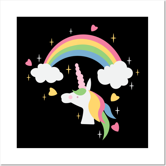 Unicorn Valentines Wall Art by novaya